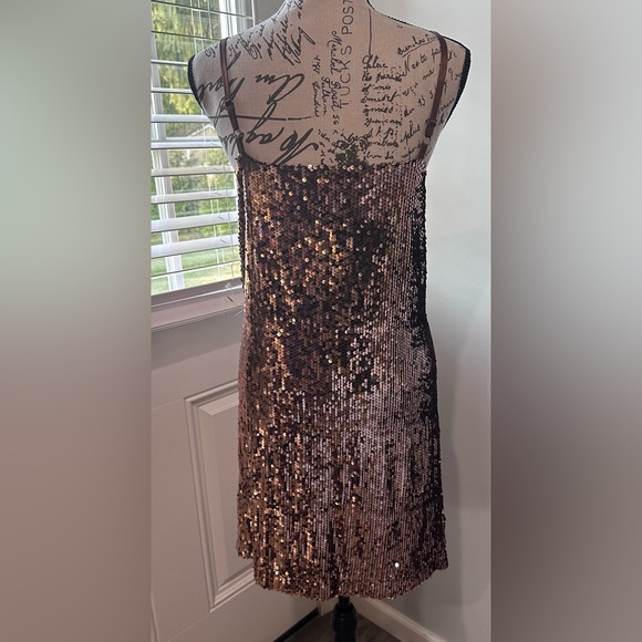 👗 Allegra K Women's Glitter Sequin Spaghetti Strap V-Neck Party Dress ✨ - Picture 5 of 13